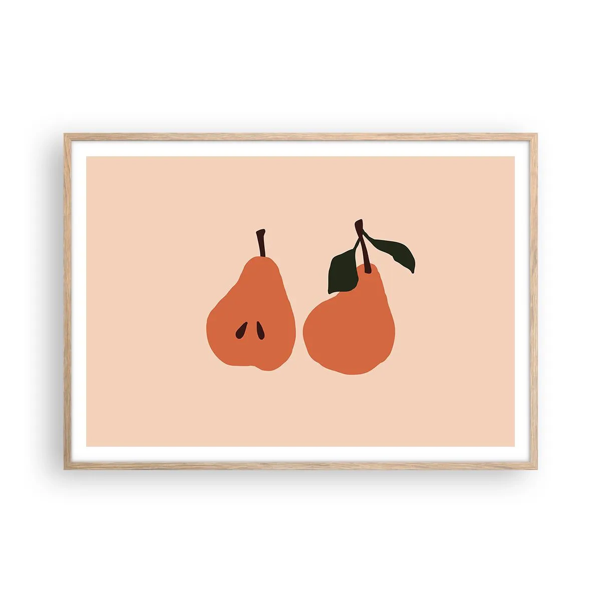 Plakat w ramie jasny dąb - Sama słodycz - 100x70 cm