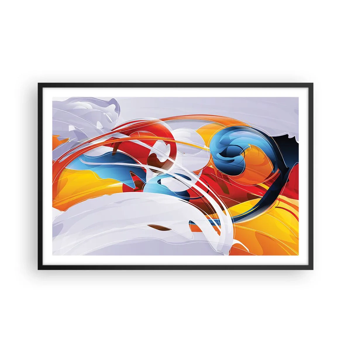 Plakat w czarnej ramie - Taniec żywiołów - 91x61 cm