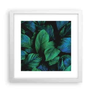 Plakat w białej ramie - W zielonym tłumie - 30x30 cm