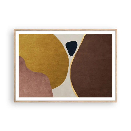 Plakat w ramie jasny dąb - Abstrakcja – miejsce w przestrzeni - 100x70 cm
