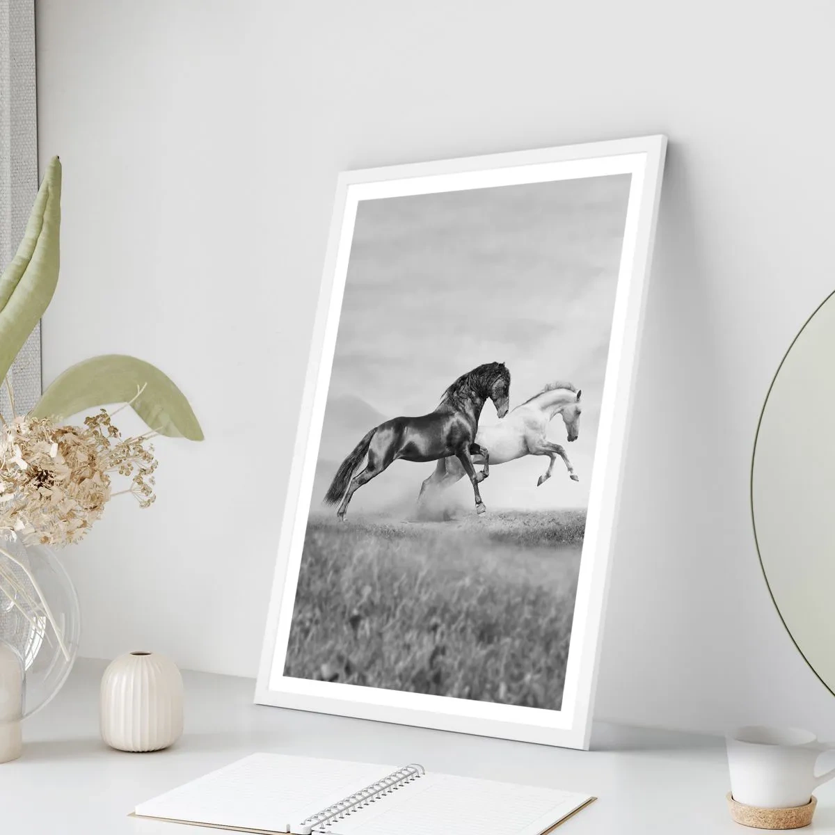 Plakat w białej ramie - Anioły i demony - 30x40 cm