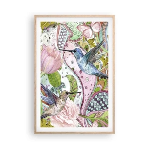 Plakat w ramie jasny dąb - Wplątane w pnączach - 61x91 cm