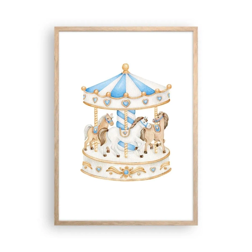 Plakat w ramie jasny dąb - Słodkie dzieciństwo - 50x70 cm