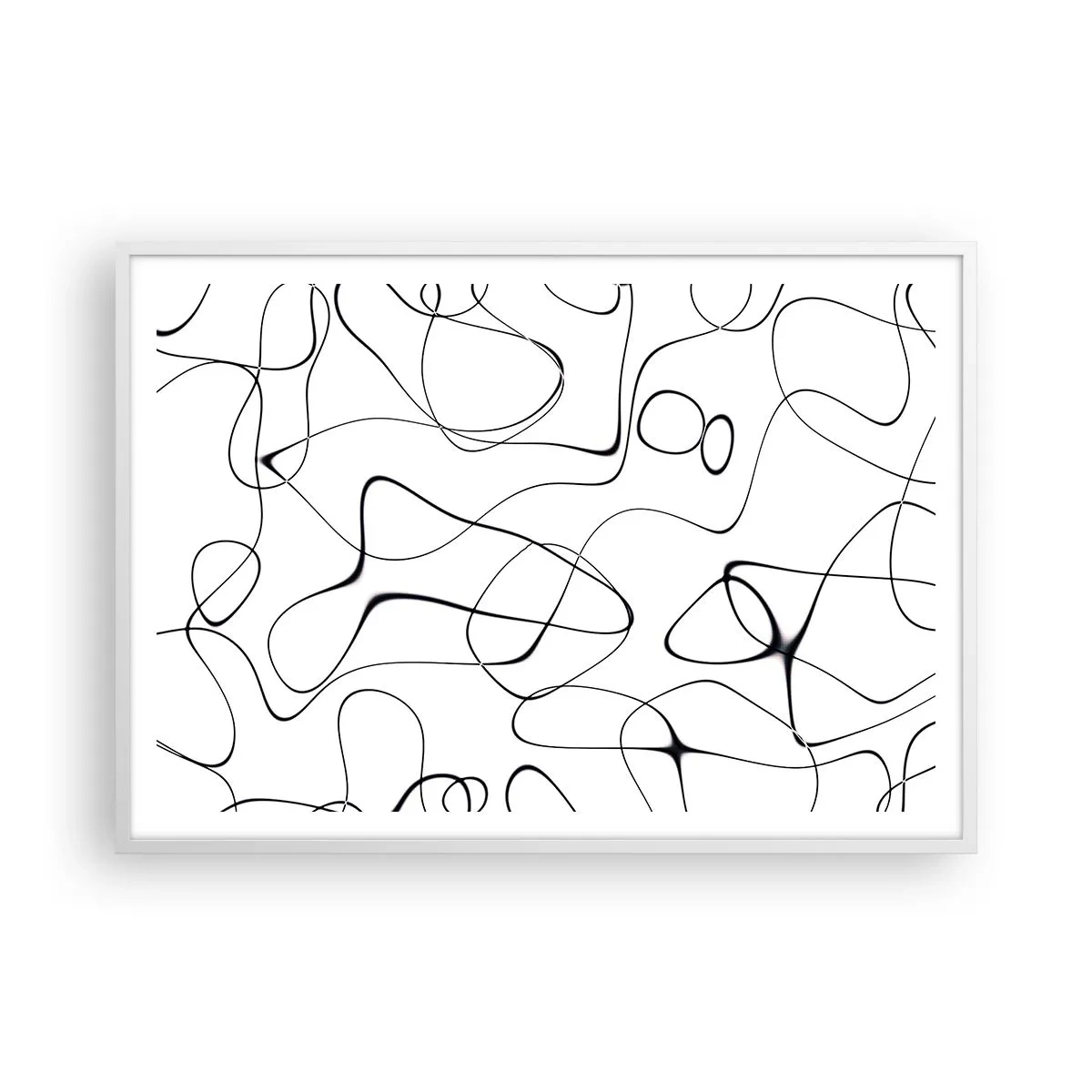 Plakat w białej ramie - Ścieżki życia, koleje losu - 100x70 cm