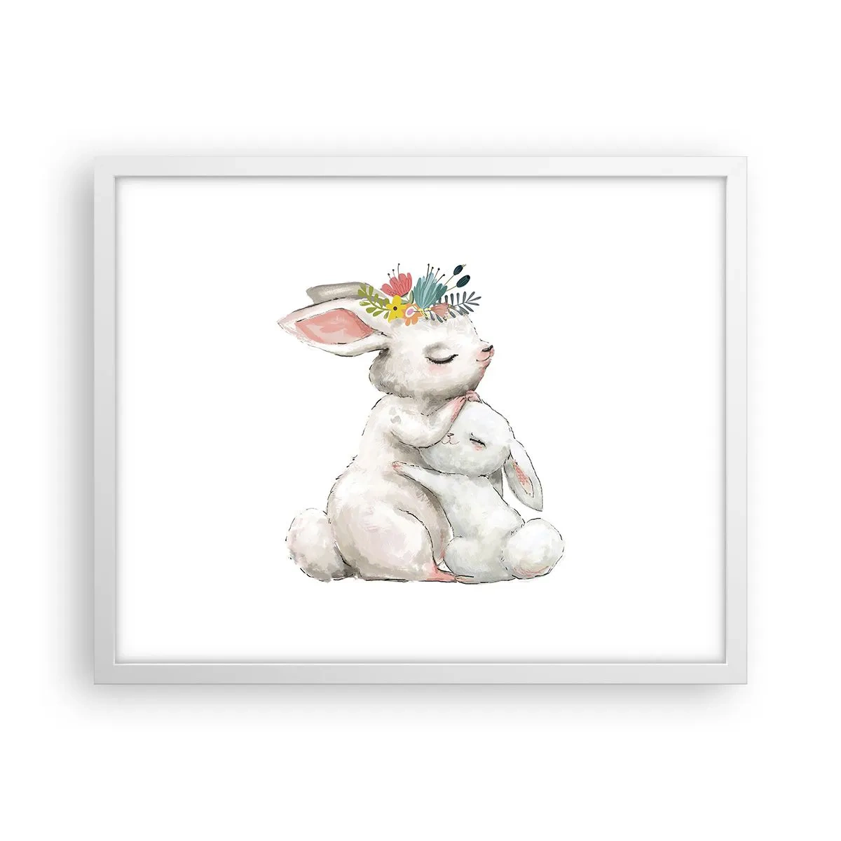 Plakat w białej ramie - Nie ma jak u mamy - 50x40 cm