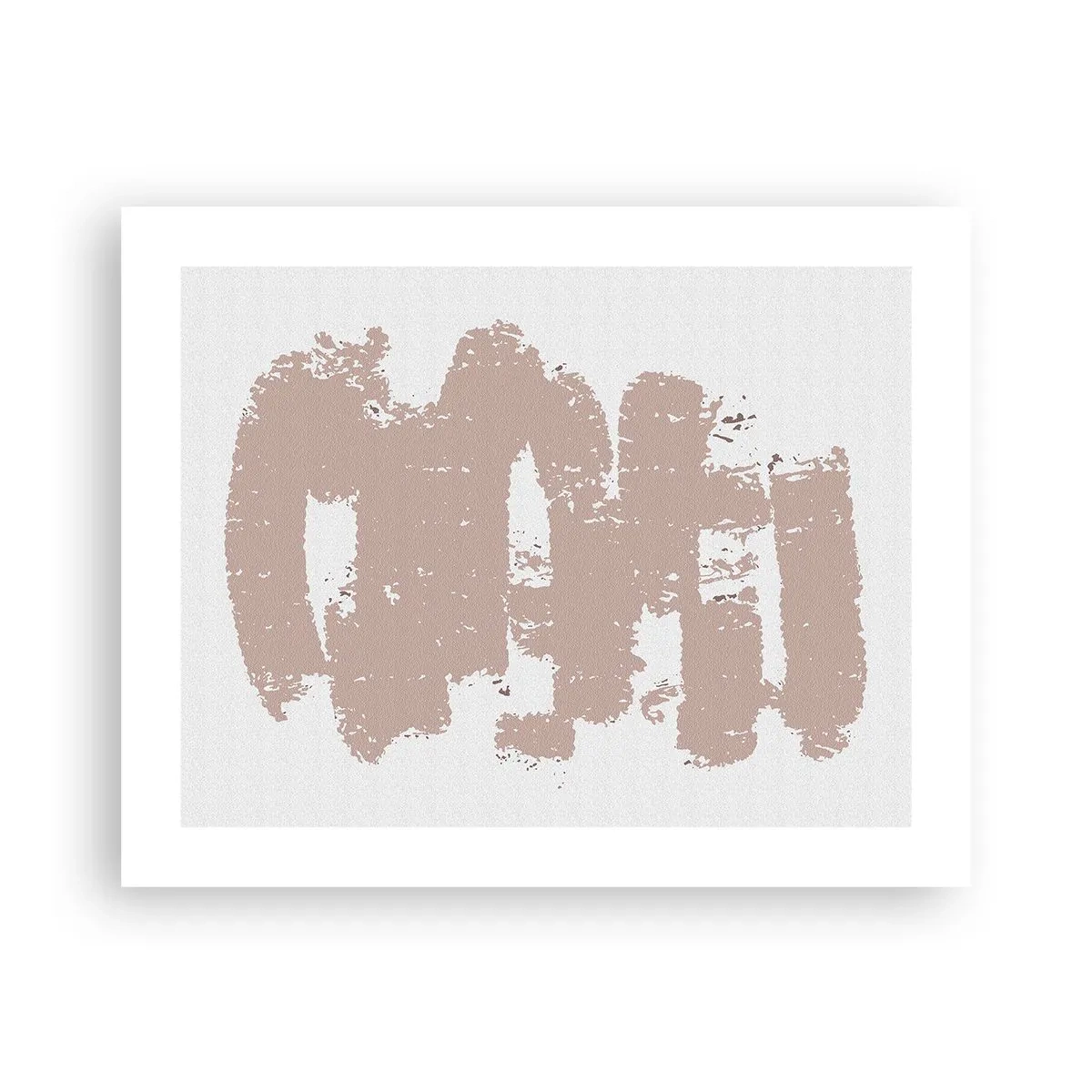 Plakat - Abstrakcja w łagodnym różu - 50x40 cm