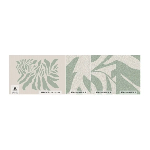Fototapeta Próbka Samoprzylepna Deluxe Sticker - Szmaragdowa gałązka - Boho, Roślina, Botaniczny - 100x30 cm