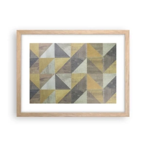 Plakat w ramie jasny dąb - Pod kątem trójkąta - 40x30 cm