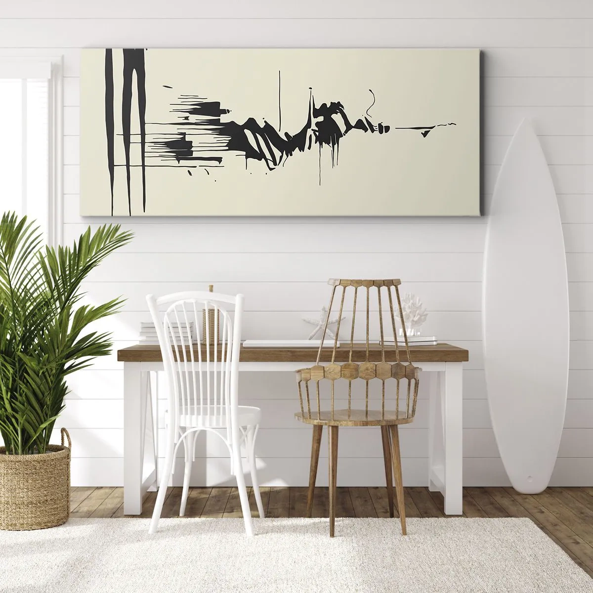 Obraz na płótnie - Abstrakcja pośpieszna - 100x40 cm