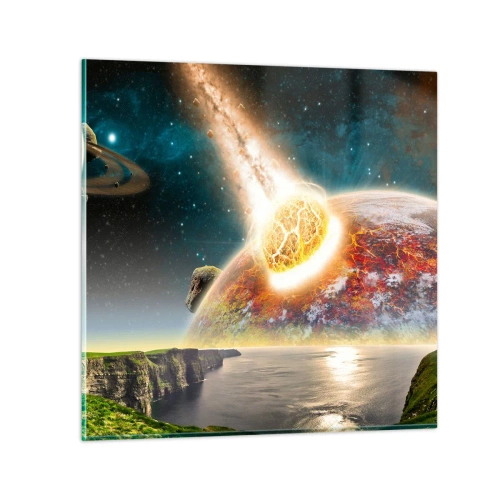 Obraz na szkle - Kosmiczny dramat - 60x60 cm