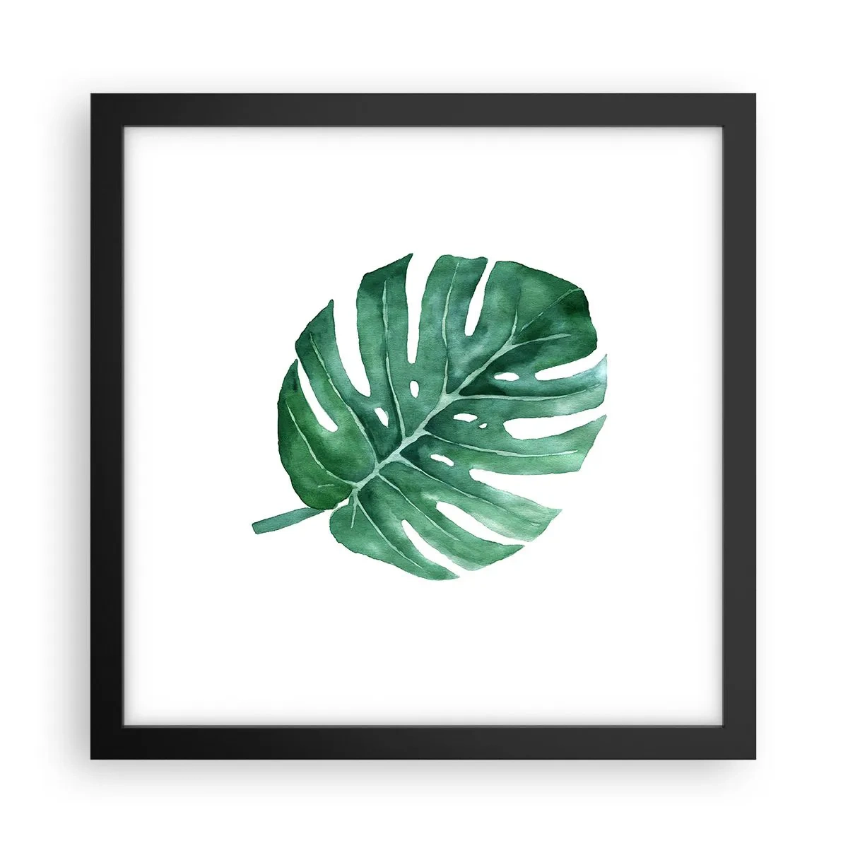 Plakat w czarnej ramie - Zielony koncept - 30x30 cm