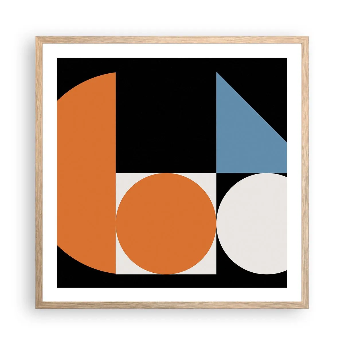 Plakat w ramie jasny dąb - Układ figurowy - 60x60 cm