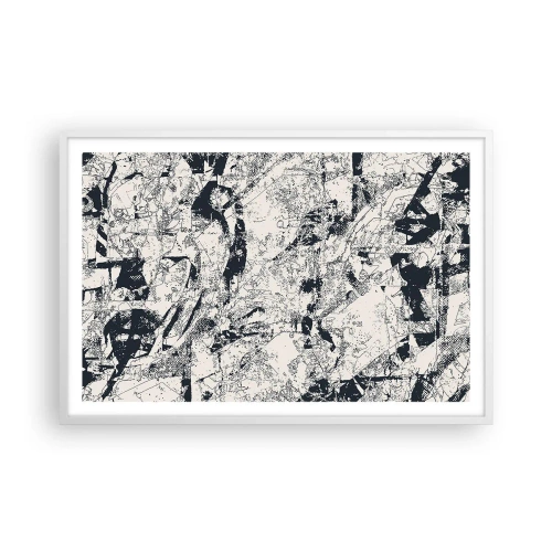 Plakat w białej ramie - Przenikanie przeciwieństw - 91x61 cm