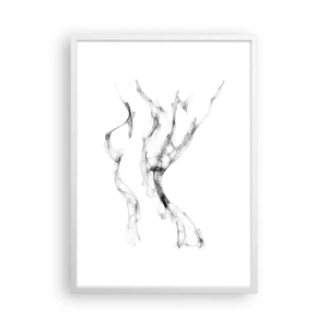 Plakat w białej ramie - Piękna i silna - 50x70 cm