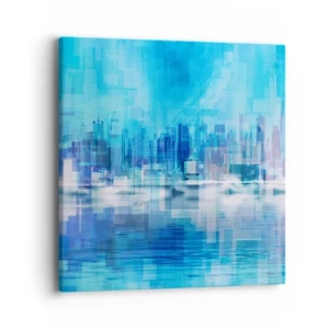 Obraz na płótnie - Zatopione w błękicie - 40x40 cm