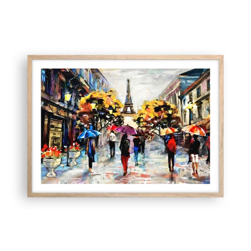 Plakat w ramie jasny dąb - Jesienią szczególnie piękny - 70x50 cm