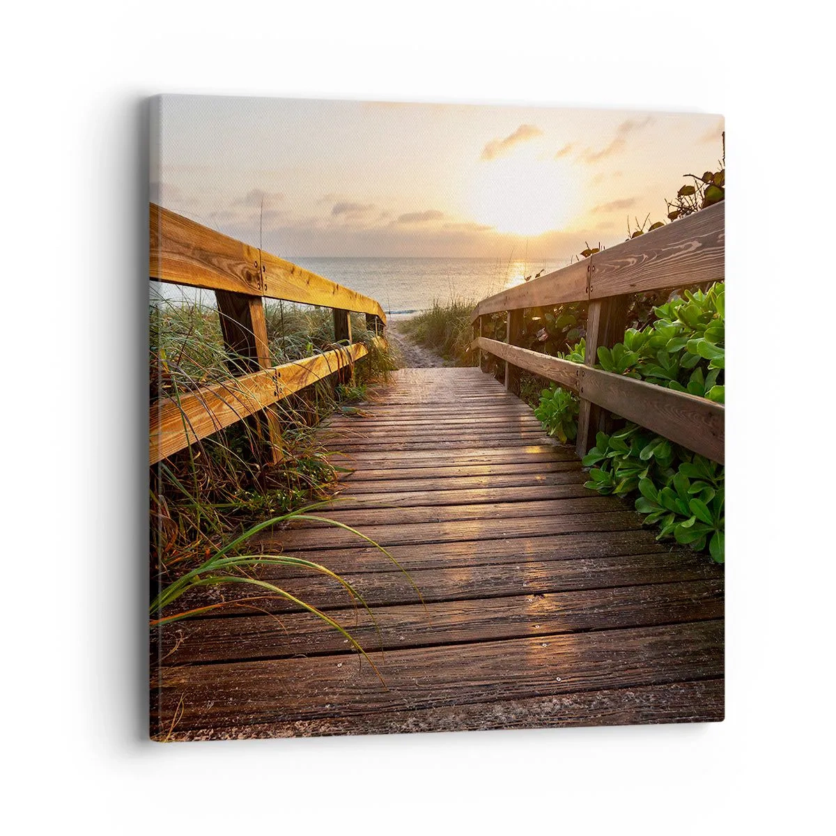 Obraz na płótnie - I wprost nad brzeg - 40x40 cm