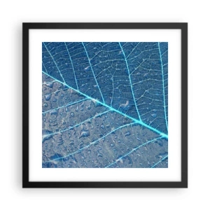 Plakat w czarnej ramie - Życie w błękicie - 40x40 cm