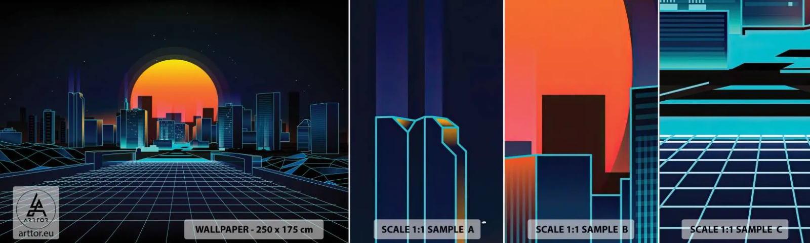 Fototapeta Próbka Standard Eco - Wciąż chcesz do realu? - Abstrakcja, Miasto, Słońce - 100x30 cm