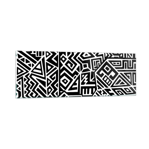 Obraz na szkle - Kompozycja prekolumbijska - 90x30 cm