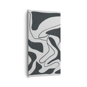 Obraz na płótnie - Abstrakcyjna zabawa w labiryncie - 65x120 cm