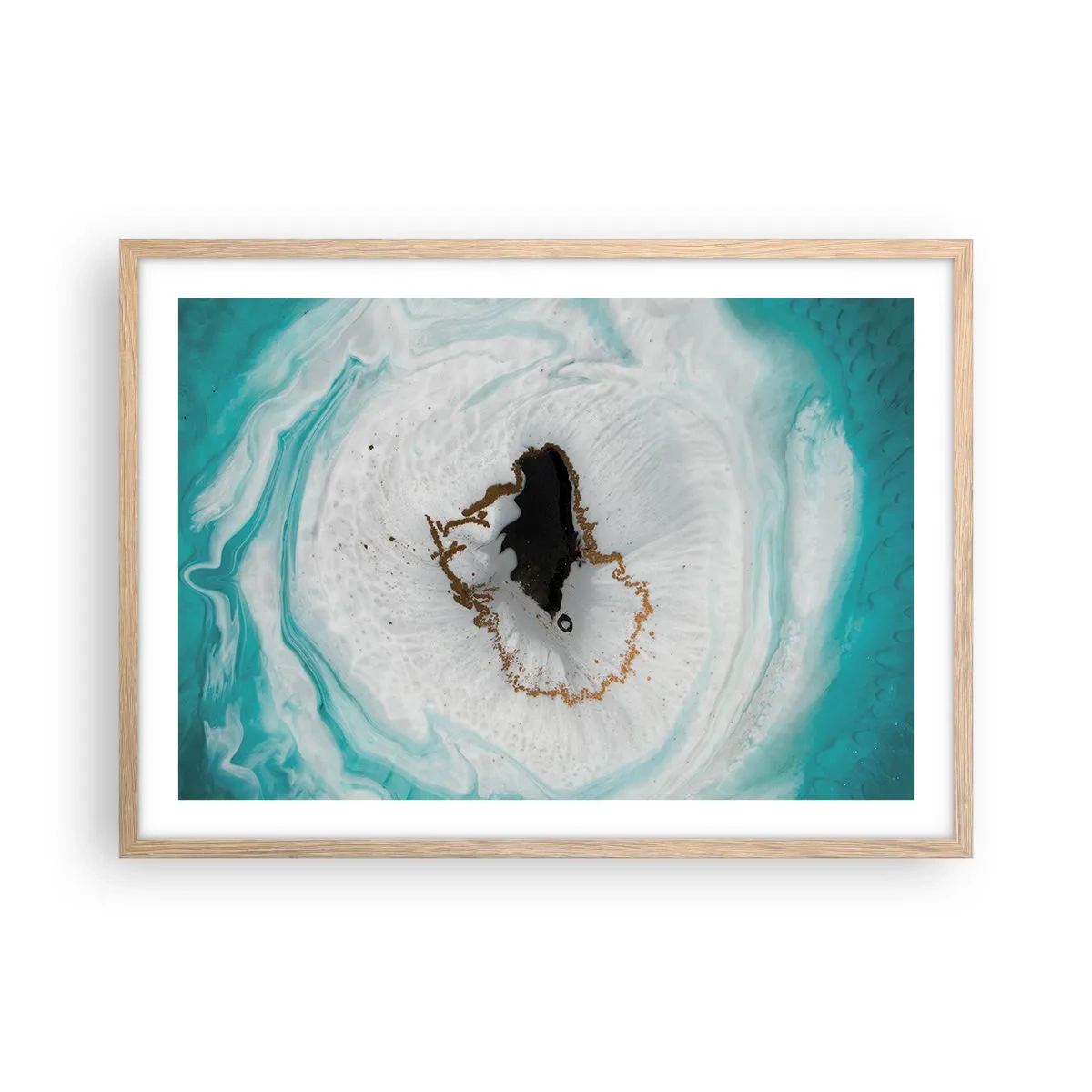 Plakat w ramie jasny dąb - Wniknąć do wnętrza - 70x50 cm