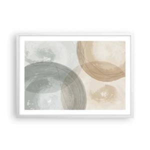 Plakat w białej ramie - Przenikanie światów - 70x50 cm