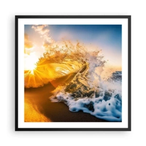 Plakat w czarnej ramie - Zabawa na piasku - 60x60 cm