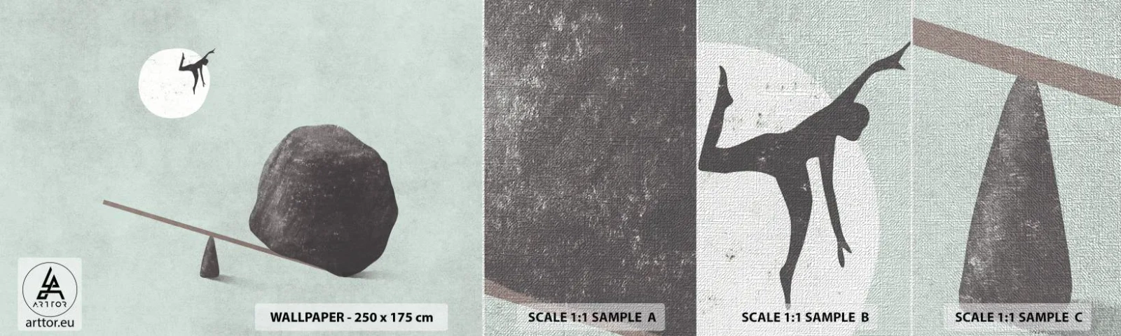 Fototapeta Próbka Premium Canvas - Spełnione marzenie - Abstrakcja, Sztuka, Człowiek - 100x30 cm