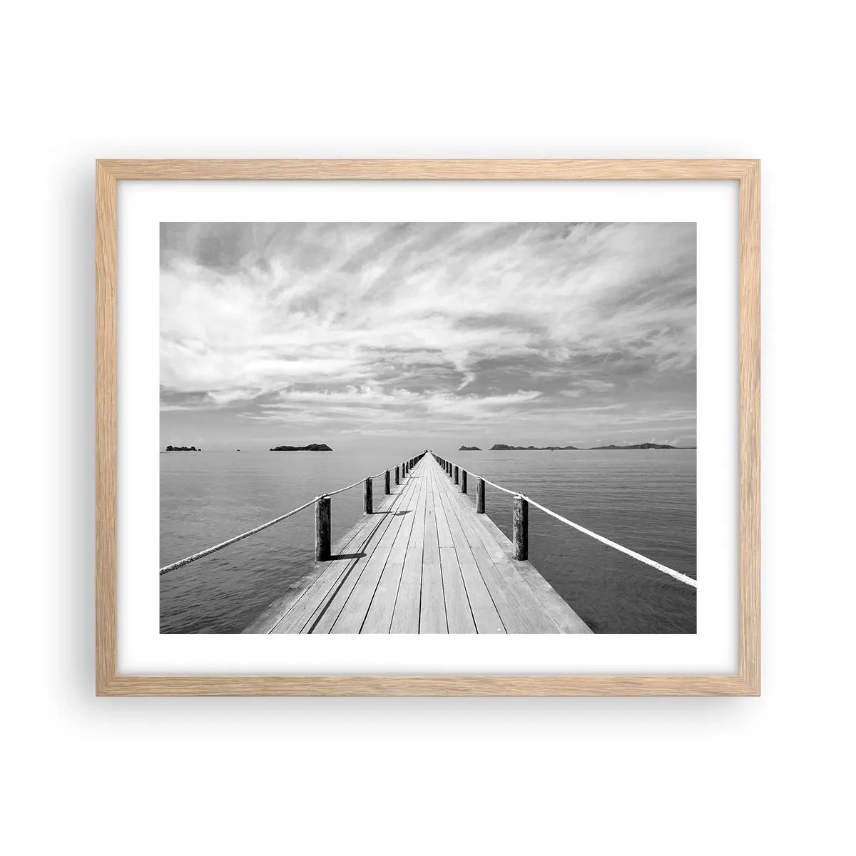 Plakat w ramie jasny dąb - A może podróż… - 50x40 cm