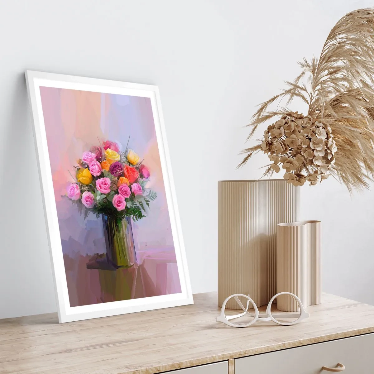 Plakat w białej ramie - Zatrzymane piękno - 40x50 cm