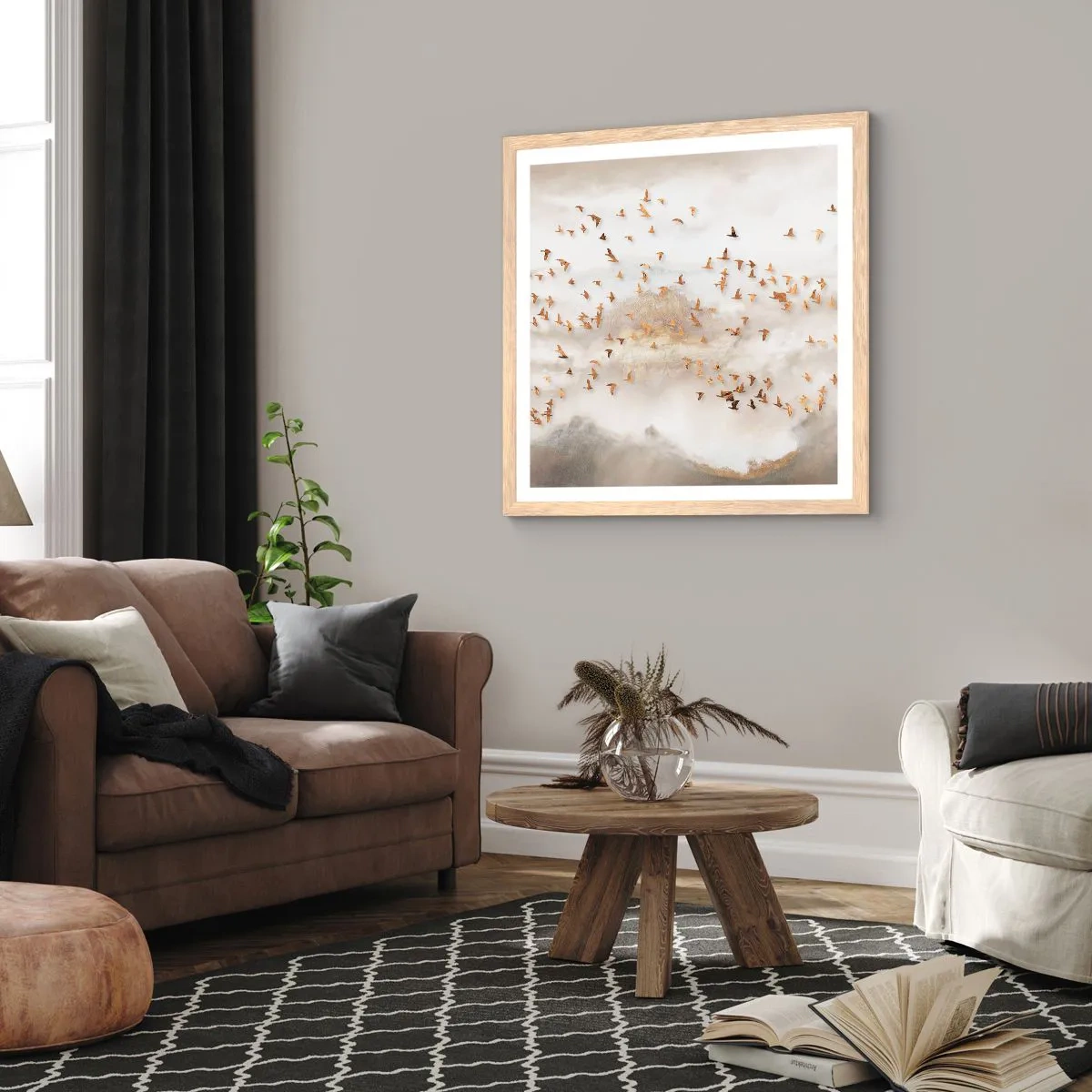 Plakat w ramie jasny dąb - Już czas… - 50x50 cm