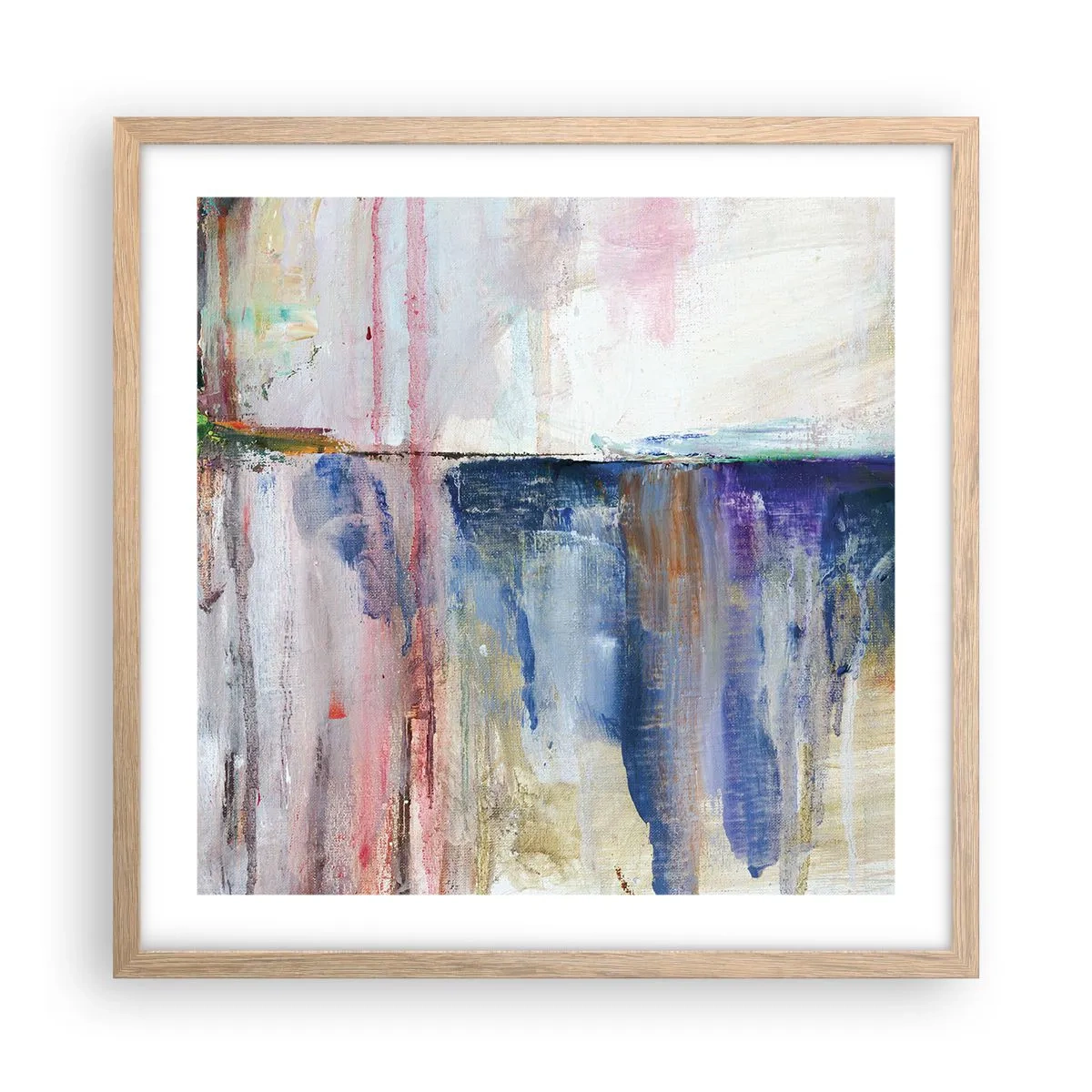 Plakat w ramie jasny dąb - Barwne wrażenia i skojarzenia - 50x50 cm