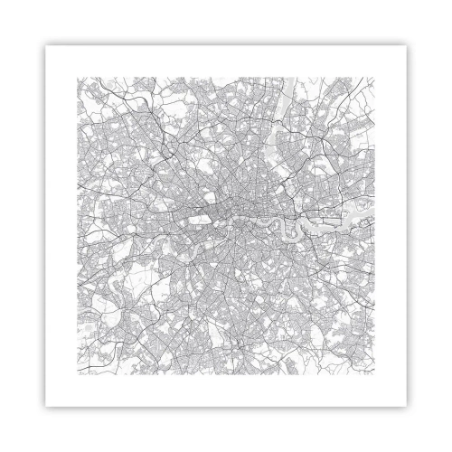 Plakat - Mapa londyńskiego labiryntu - 40x40 cm