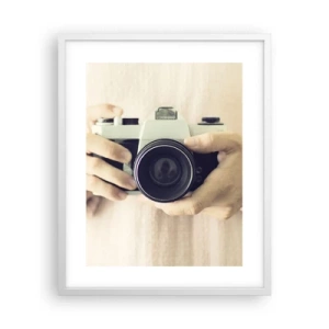 Plakat w białej ramie - By widzieć więcej… - 40x50 cm