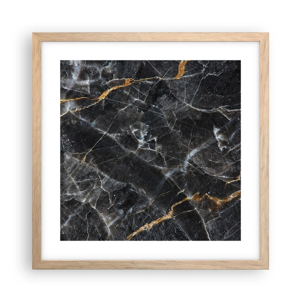 Plakat w ramie jasny dąb - Wewnętrzne życie kamienia - 40x40 cm