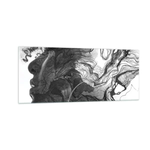 Obraz na szkle - Zaplątana w marzeniach - 100x40 cm