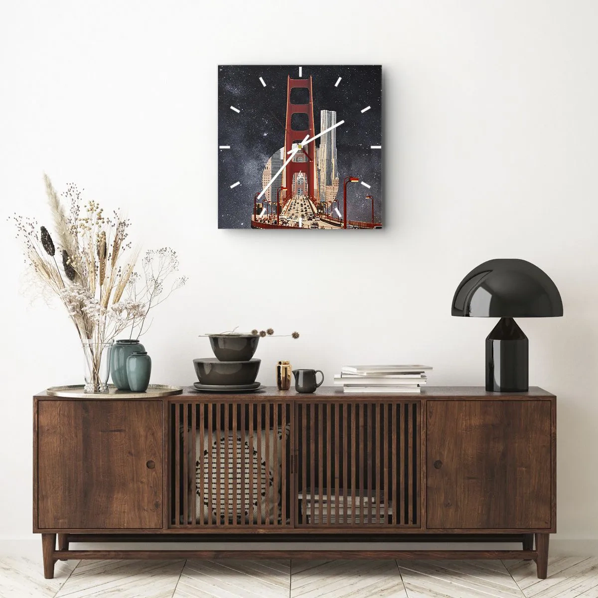 Zegar ścienny - Zawsze w centrum - 40x40 cm