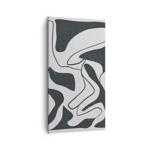 Obraz na płótnie - Abstrakcyjna zabawa w labiryncie - 55x100 cm