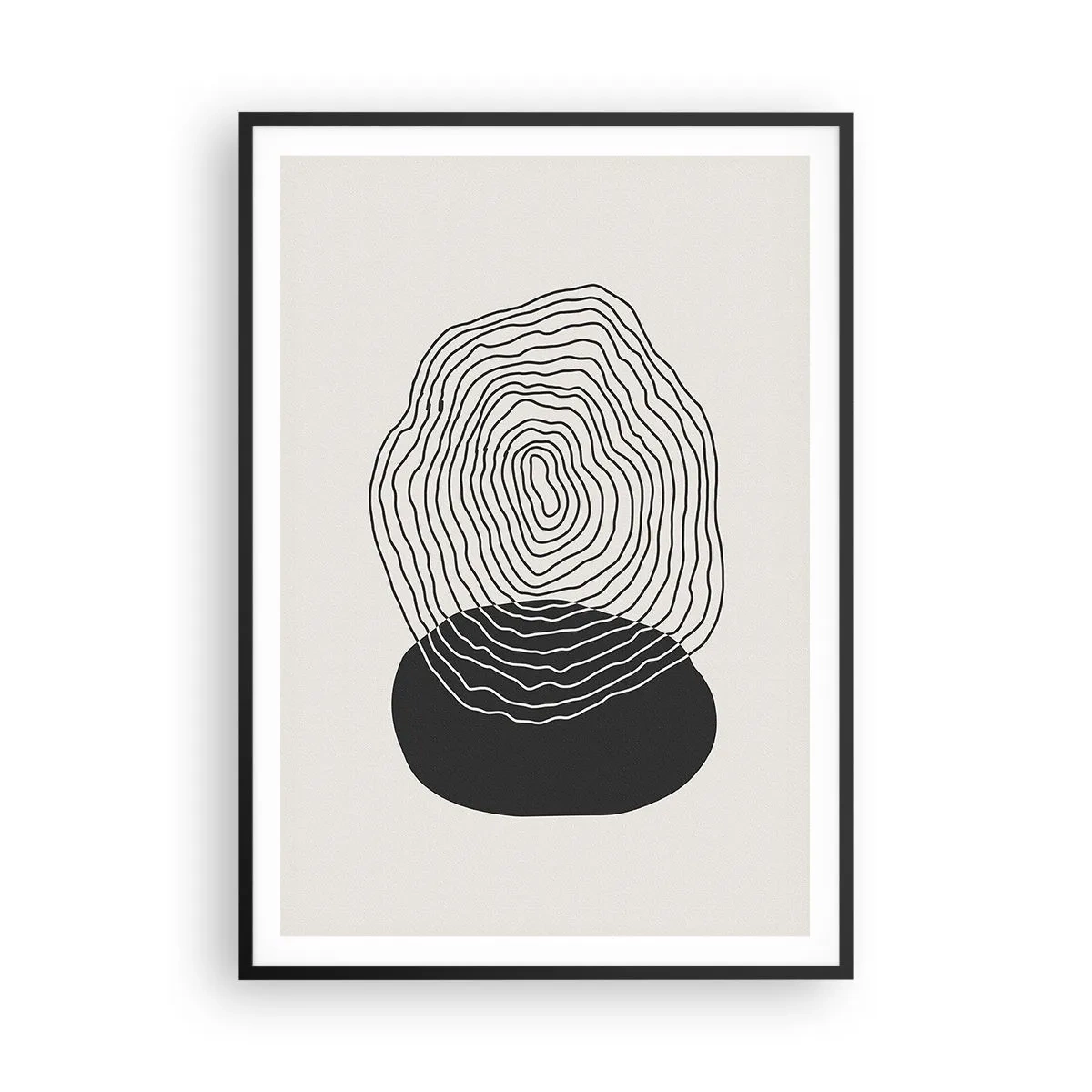 Plakat w czarnej ramie - Trwanie i drganie - 70x100 cm