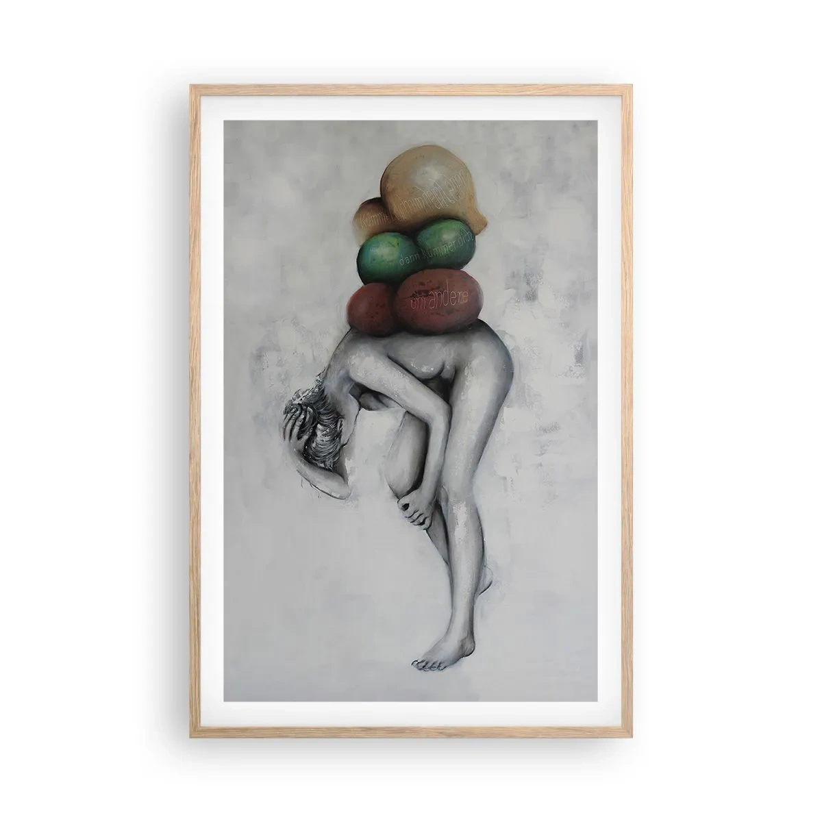 Plakat w ramie jasny dąb - Ciężar życia - 61x91 cm