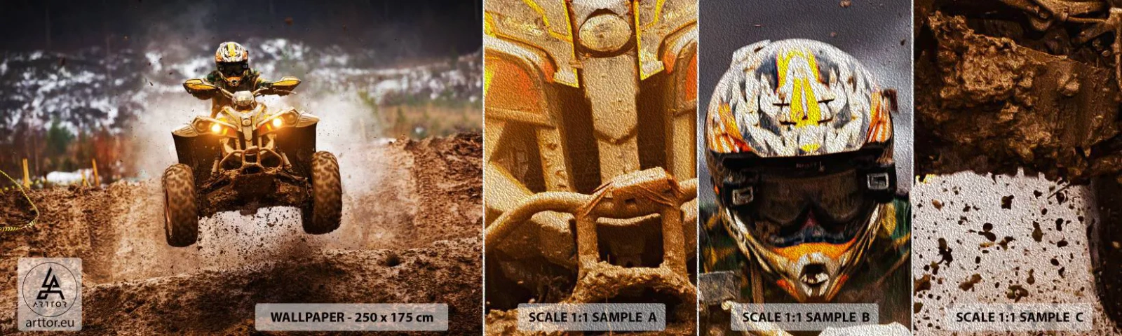 Fototapeta Próbka Premium Sand - No risk no fun - Sport, Quad, Wyścig - 100x30 cm