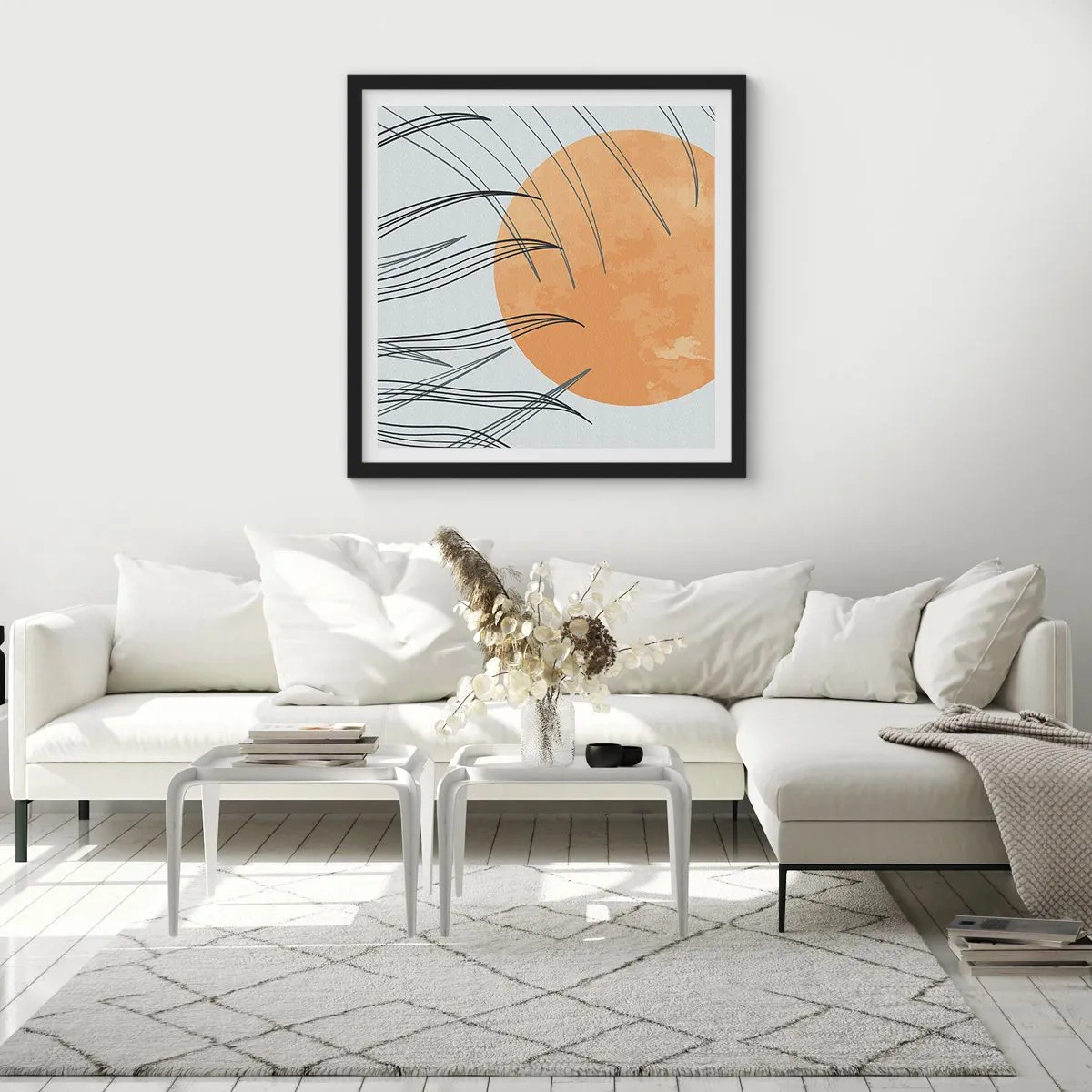 Plakat w czarnej ramie - Zawsze ku słońcu - 40x40 cm