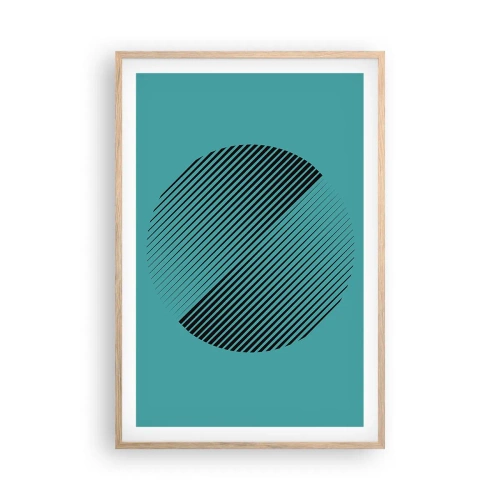 Plakat w ramie jasny dąb - Koło – geometryczna wariacja - 61x91 cm