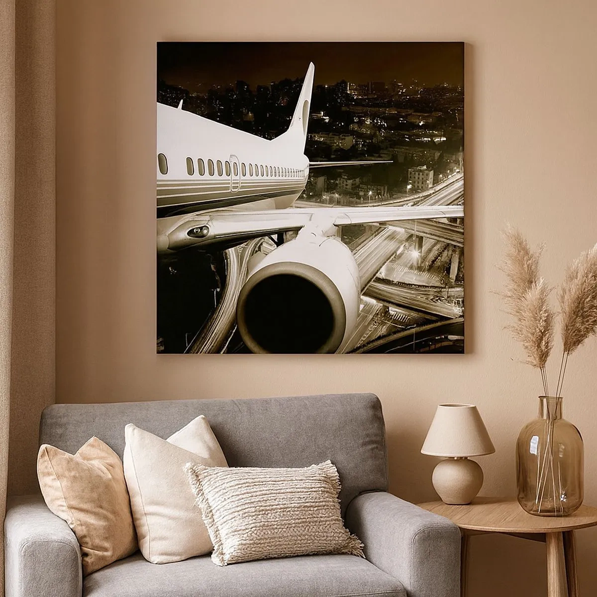 Obraz na płótnie - Wzlecieć w noc - 30x30 cm