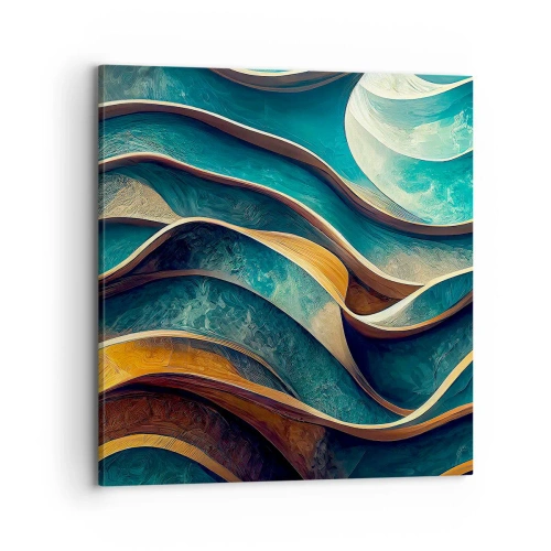 Obraz na płótnie - Meandry błękitu - 70x70 cm