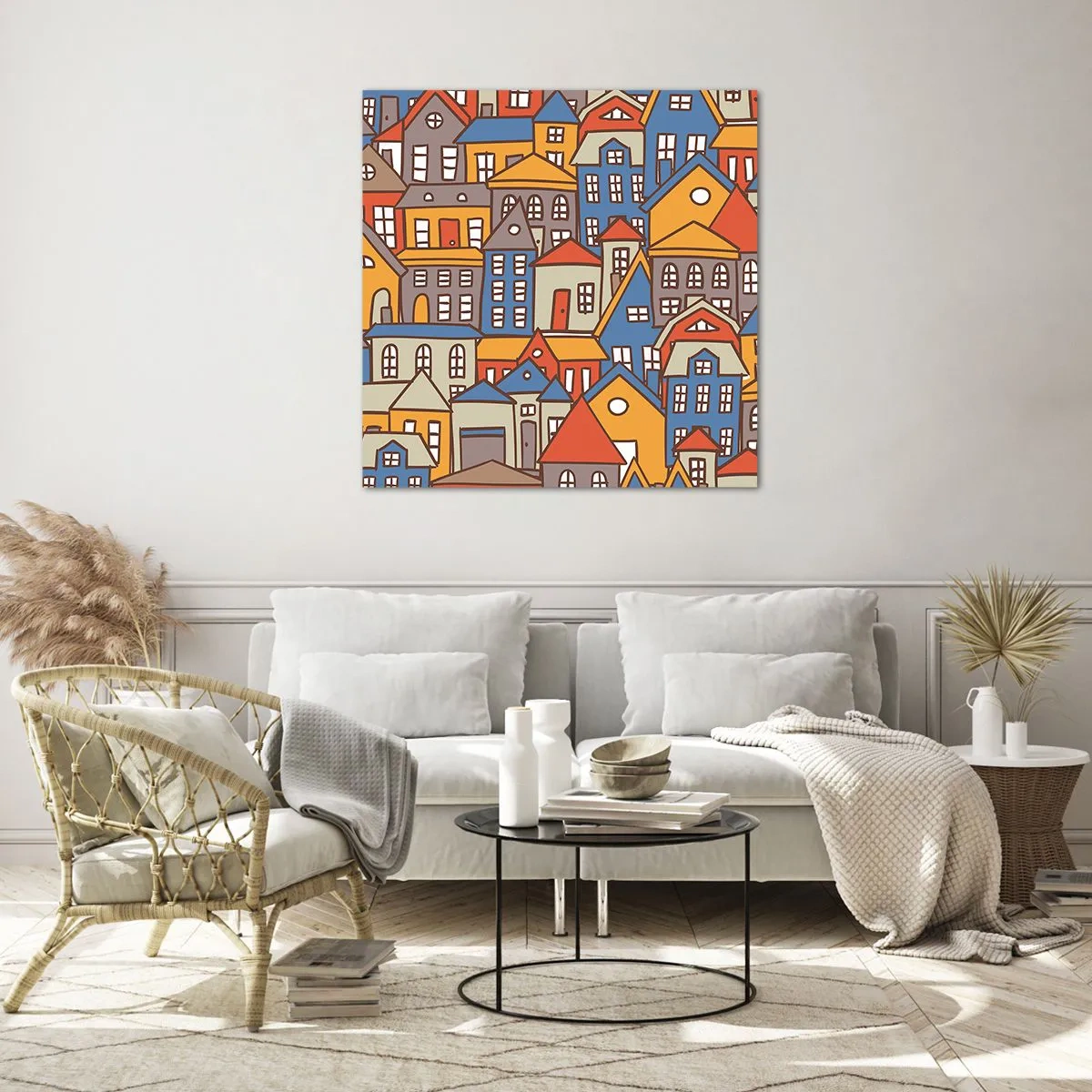 Obraz na szkle - Za domem dom - 40x40 cm