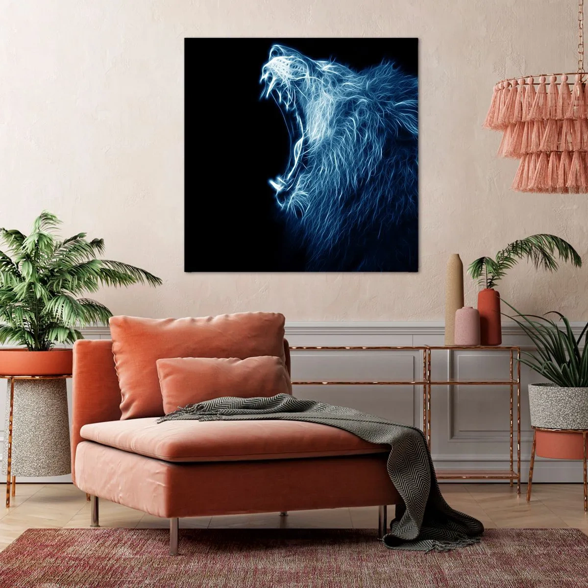 Obraz na płótnie - Płomienny gniew króla - 50x50 cm