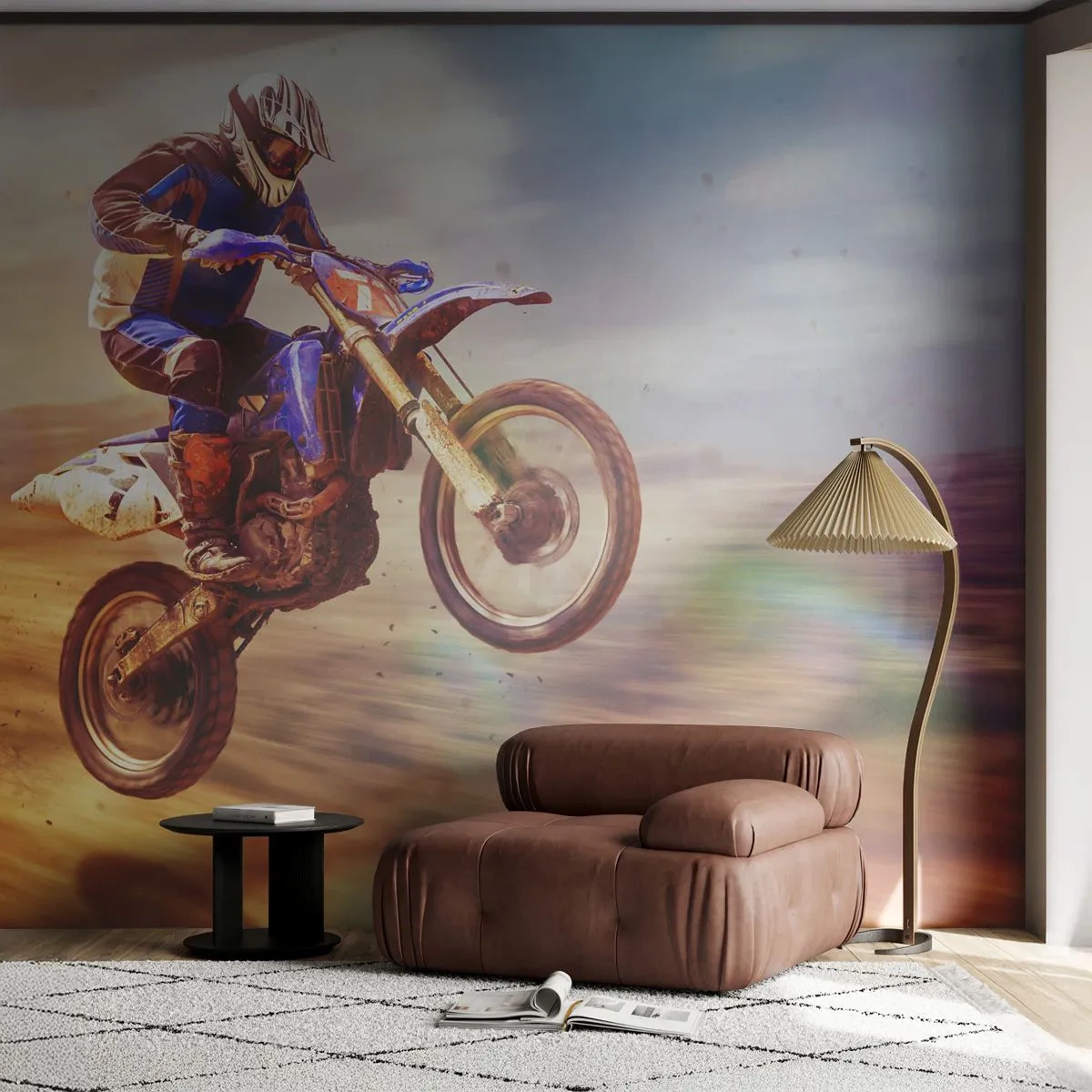 Fototapeta Premium Sand - Motocyklowy zawrót głowy - Motocross, Sport, Motocyklista - 350x256 cm