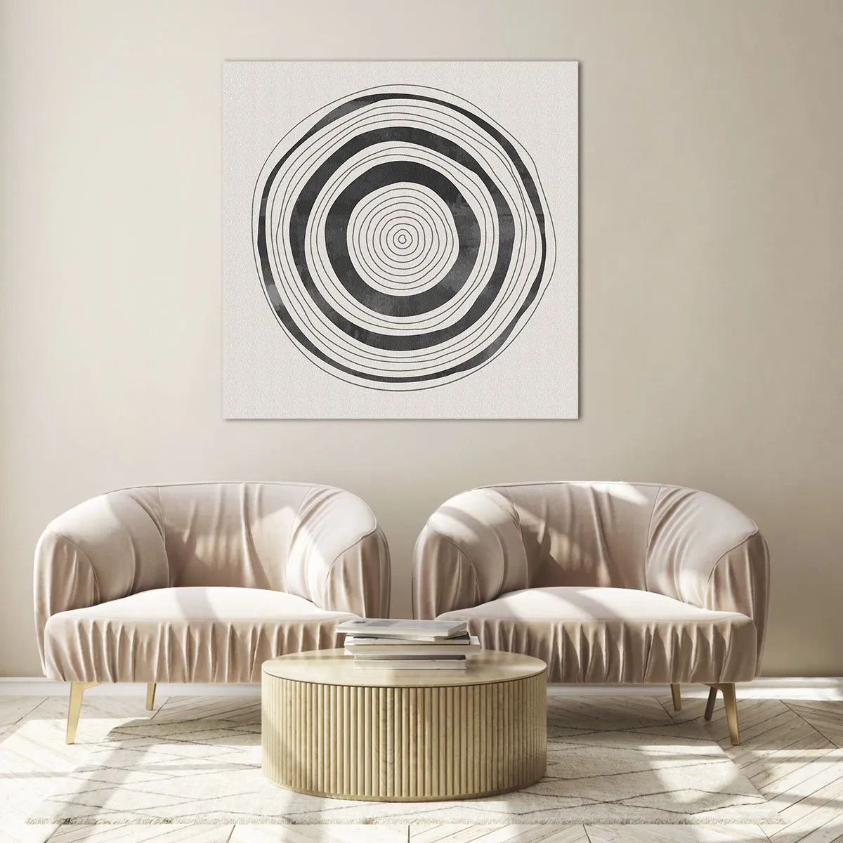 Obraz na szkle - Ważne to co pomiędzy - 60x60 cm